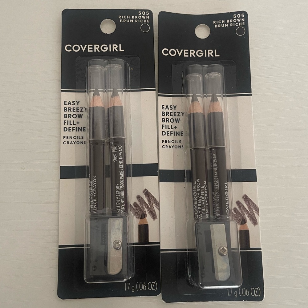Covergirl Easy Breezy Brow Fill & Define Pencils Rich Brown #505